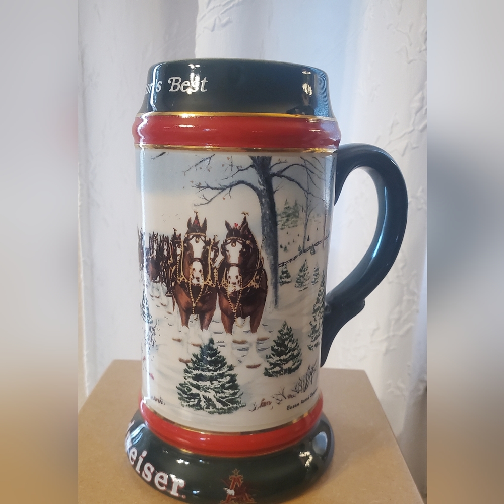 Vintage 1991 Budweiser Collectible Stein